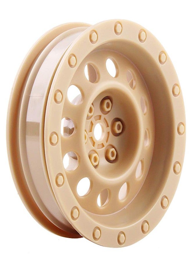 LAFEINA 4PCS Plastic 1.9 inch Wheel Rim for 1/10 RC Crawler Car SCX10 90046 Tamiya CC01 D90 Redcat TRX4 (Desert Yellow) - Image 5